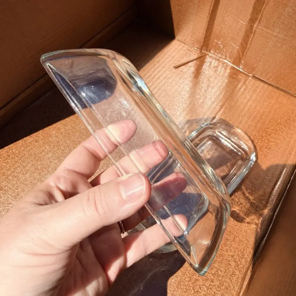 Clear Glass Butter Dish With Lid Covered Butter Keeper Kitchen Tabletop Serving